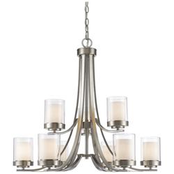 Willow by Z-Lite Brushed Nickel 9 Light Chandelier