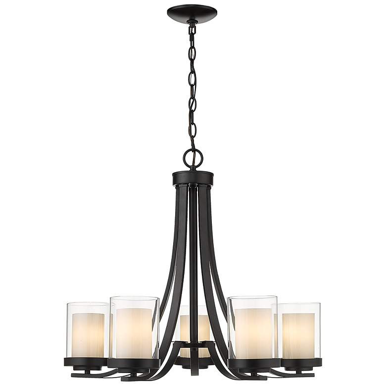 Image 7 Willow by Z-Lite Matte Black 5 Light Chandelier more views