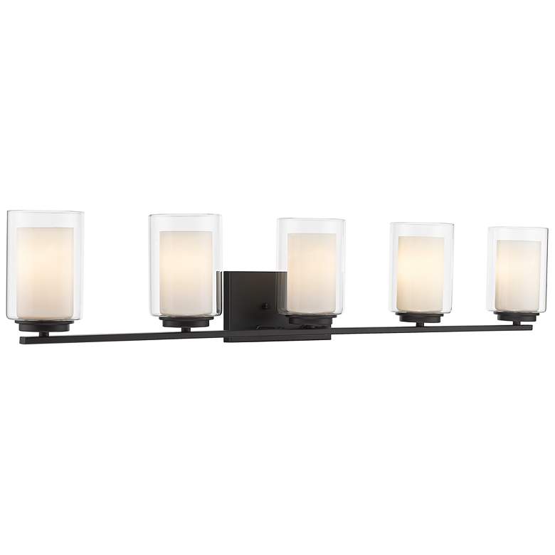 Image 1 Willow by Z-Lite Matte Black 5 Light Vanity