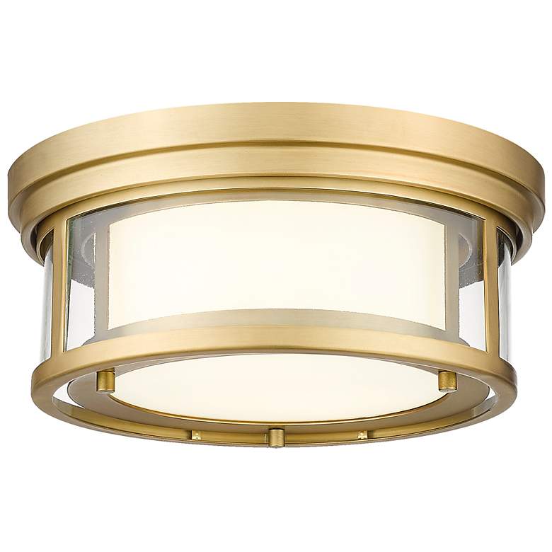 Image 2 Willow by Z-Lite Olde Brass 2 Light Flush Mount