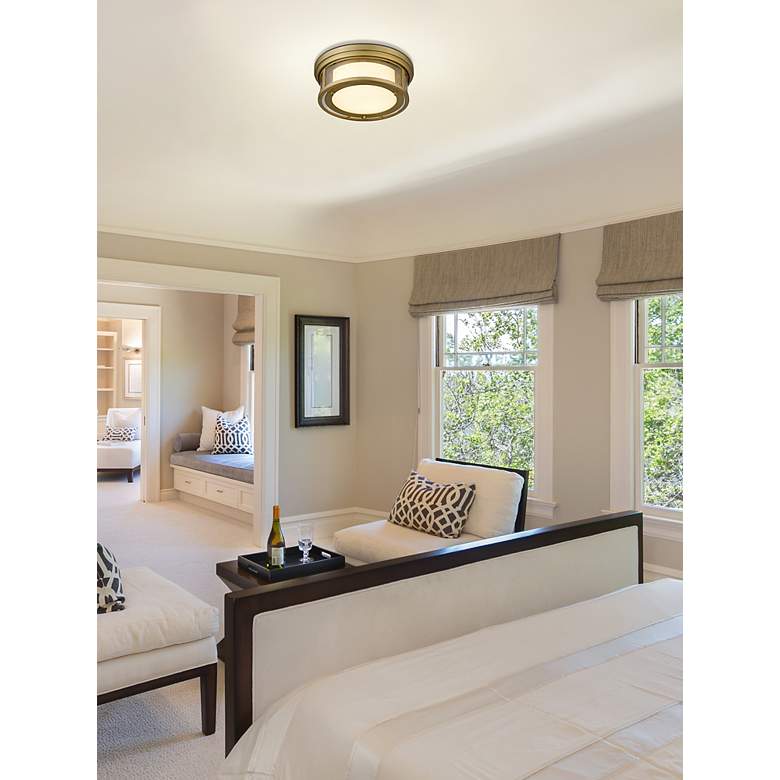 Image 4 Willow by Z-Lite Olde Brass 2 Light Flush Mount more views