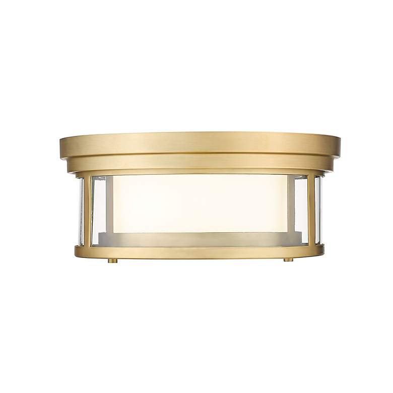 Image 5 Willow by Z-Lite Olde Brass 2 Light Flush Mount more views