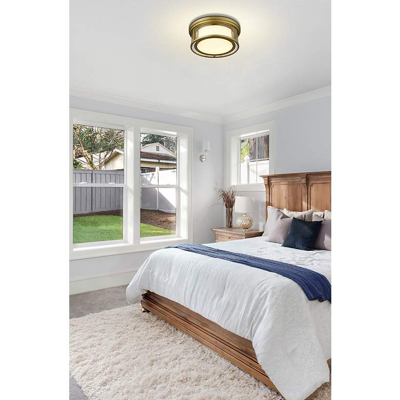 Image 4 Willow by Z-Lite Olde Brass 3 Light Flush Mount more views