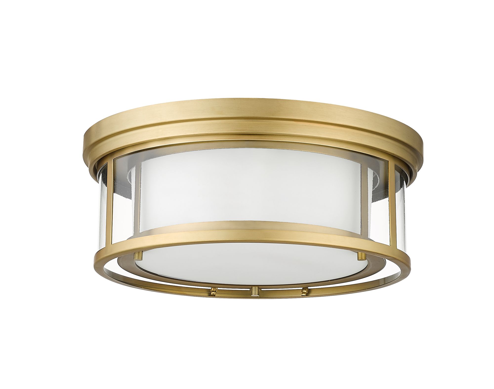 Willow by Z-Lite Olde Brass 3 Light Flush Mount