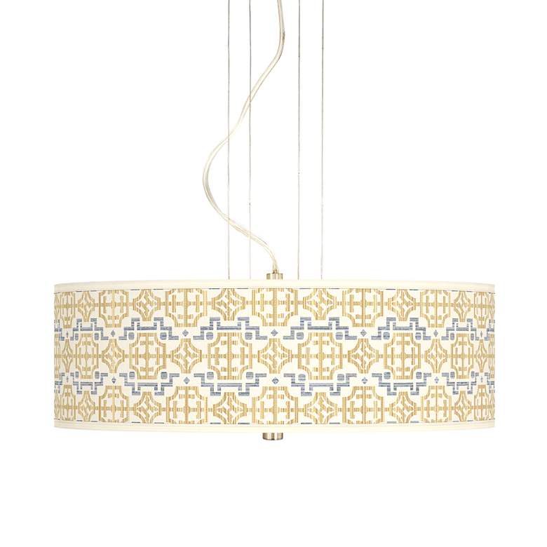 Image 1 Willow Chinoiserie 20 inch Wide 3-Light Pendant Chandelier