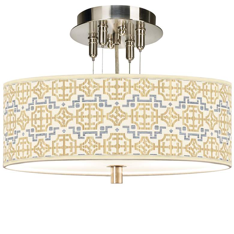 Image 1 Willow Chinoiserie Giclee 14" Wide Ceiling Light