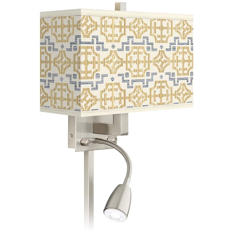 Image 1 Willow Chinoiserie Giclee Glow LED Reading Light Plug-In Sconce