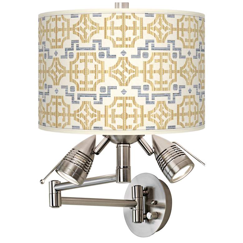 Image 1 Willow Chinoiserie Giclee Plug-In Swing Arm Wall Lamp