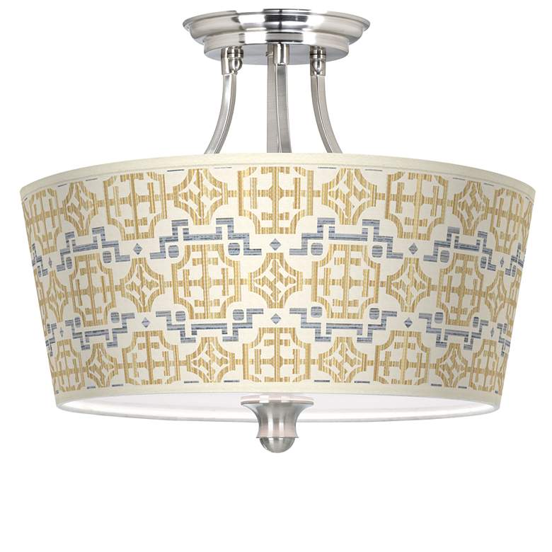 Image 1 Willow Chinoiserie Tapered Drum Giclee Ceiling Light