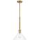 Willow Creek 12 in. 1-Light Brushed Gold Contemporary Pendant Light