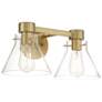 4_Willow Creek 16.5 in. 2-Light Brushed Gold Contemporary Vanity Light more views
