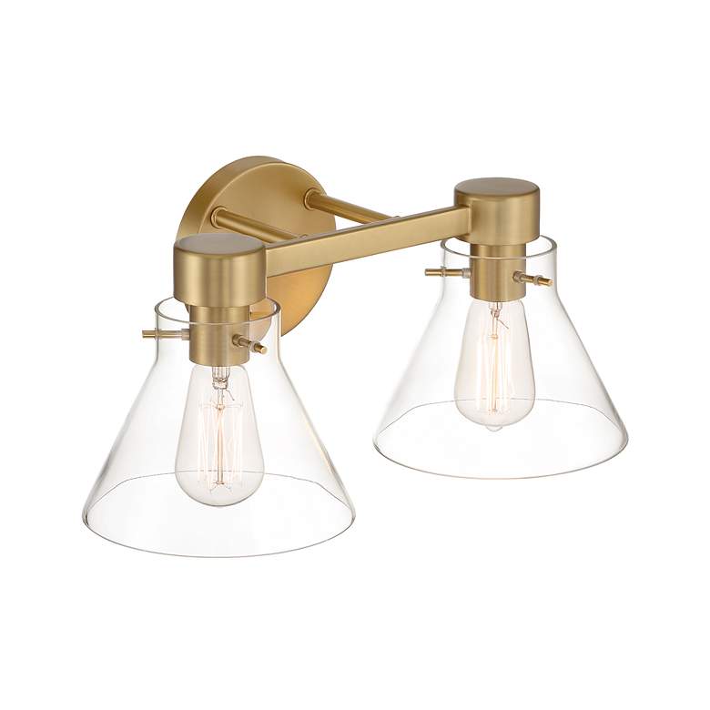 Image 5 Willow Creek 16.5 in. 2-Light Brushed Gold Contemporary Vanity Light more views