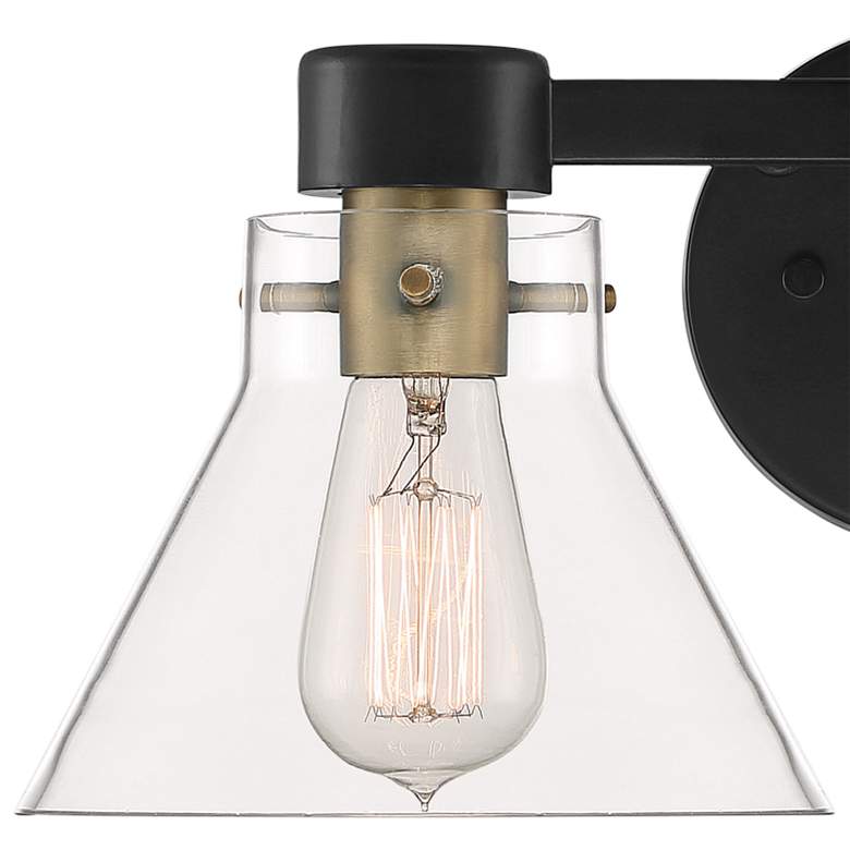 Image 2 Willow Creek 16 1/2" Wide Matte Black 2-Light Bath Light more views