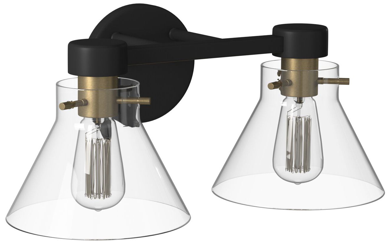 Image 5 Willow Creek 16 1/2" Wide Matte Black 2-Light Bath Light more views