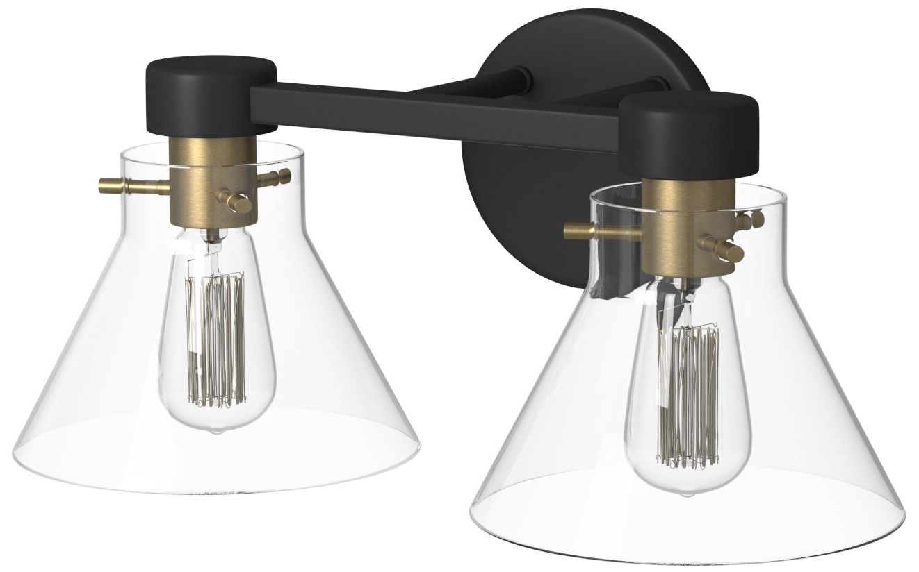 Image 6 Willow Creek 16 1/2" Wide Matte Black 2-Light Bath Light more views