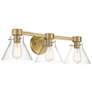 4_Willow Creek 25" Wide Brushed Gold 3-Light Bath Light more views