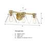 7_Willow Creek 25" Wide Brushed Gold 3-Light Bath Light more views