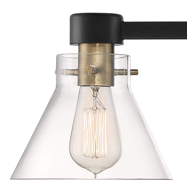 Image 3 Willow Creek 25" Wide Modern Industrial Matte Black 3-Light Bath Light more views