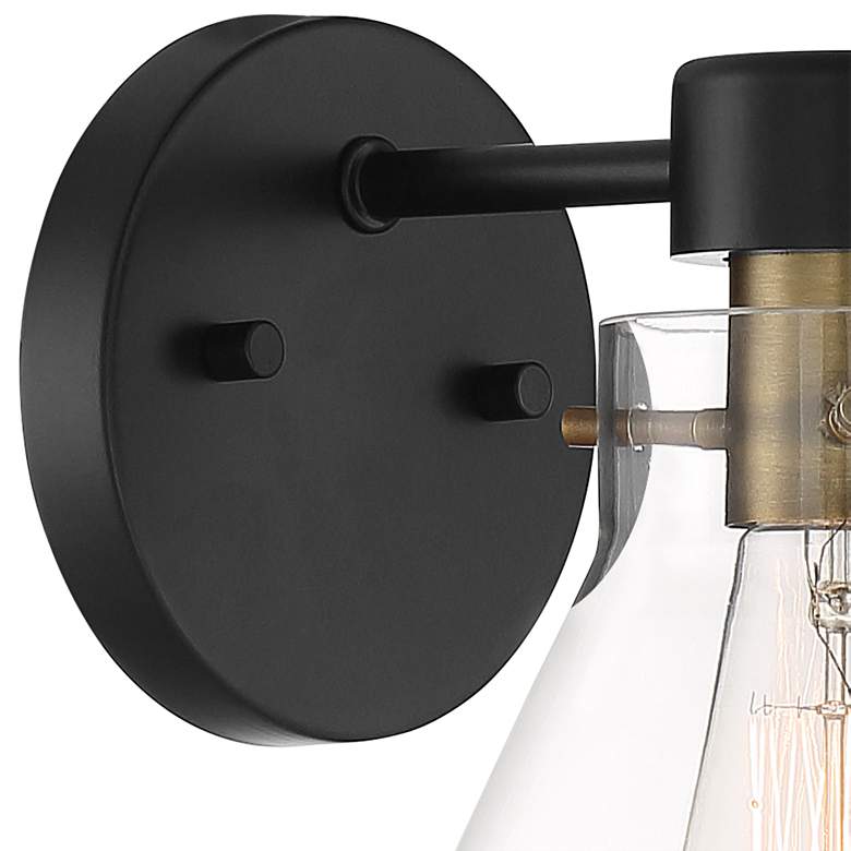 Image 3 Willow Creek 7 1/2" High Matte Black Wall Sconce more views