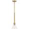 Willow Creek 7 in. 1-Light Brushed Gold Contemporary Pendant Light