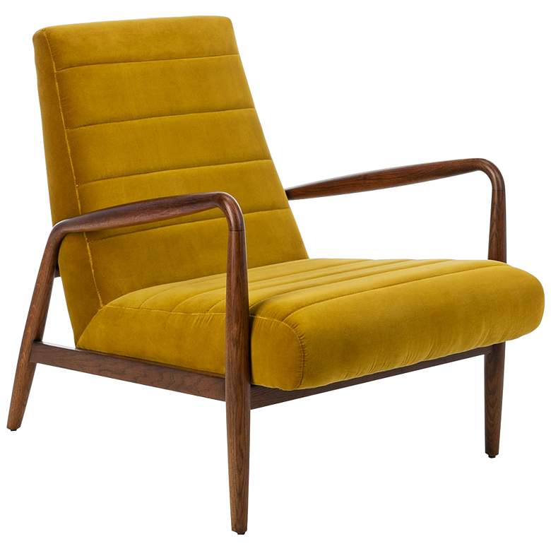 Image 1 Willow Gold Channel Tufted Arm Chair