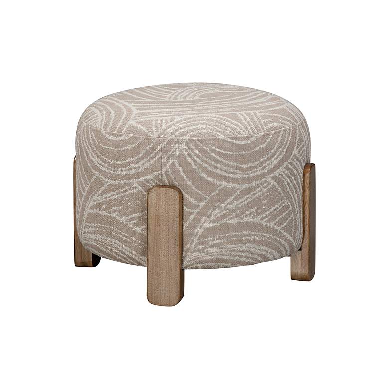 Image 2 Willow Khaki Swirl Accent Ottoman more views