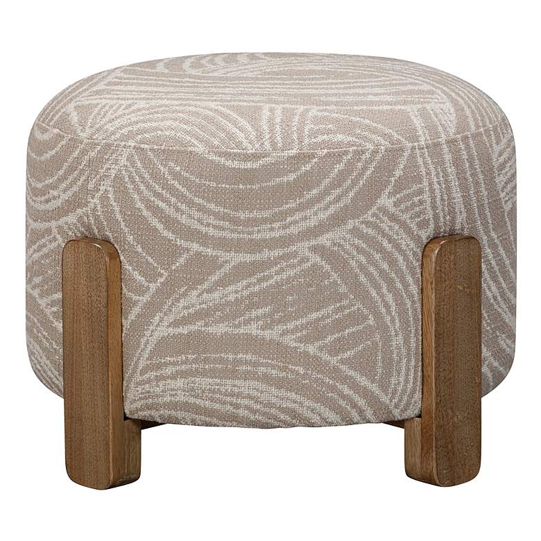Image 3 Willow Khaki Swirl Accent Ottoman more views