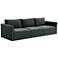 Willow Modular 104 3/4" Wide Charcoal Velvet Fabric Sofa