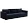 Willow Modular 104 3/4" Wide Navy Velvet Fabric Sofa