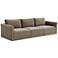 Willow Modular 104 3/4" Wide Taupe Velvet Fabric Sofa