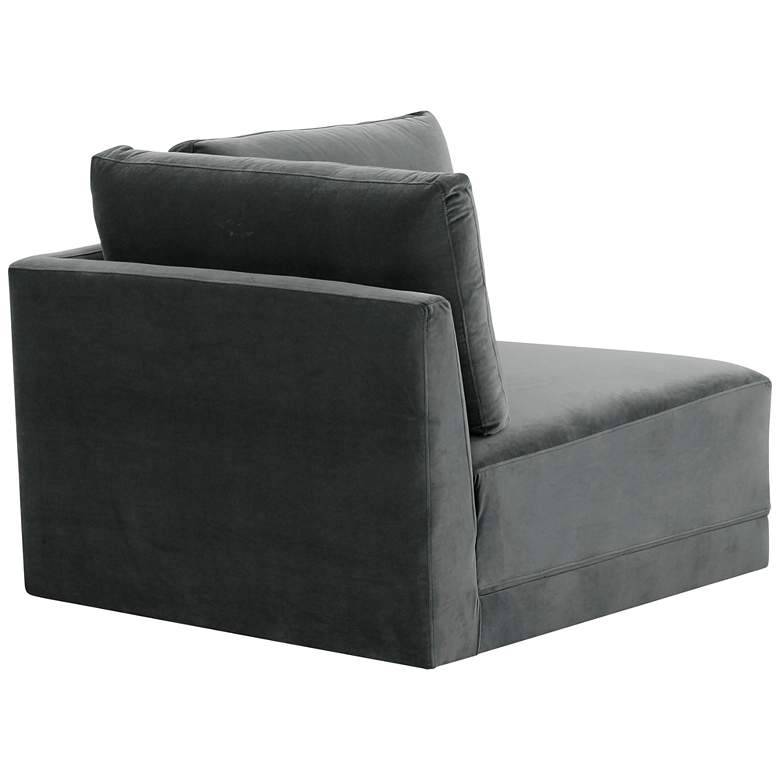 Image 2 Willow Modular Charcoal Velvet Fabric Corner Chair more views