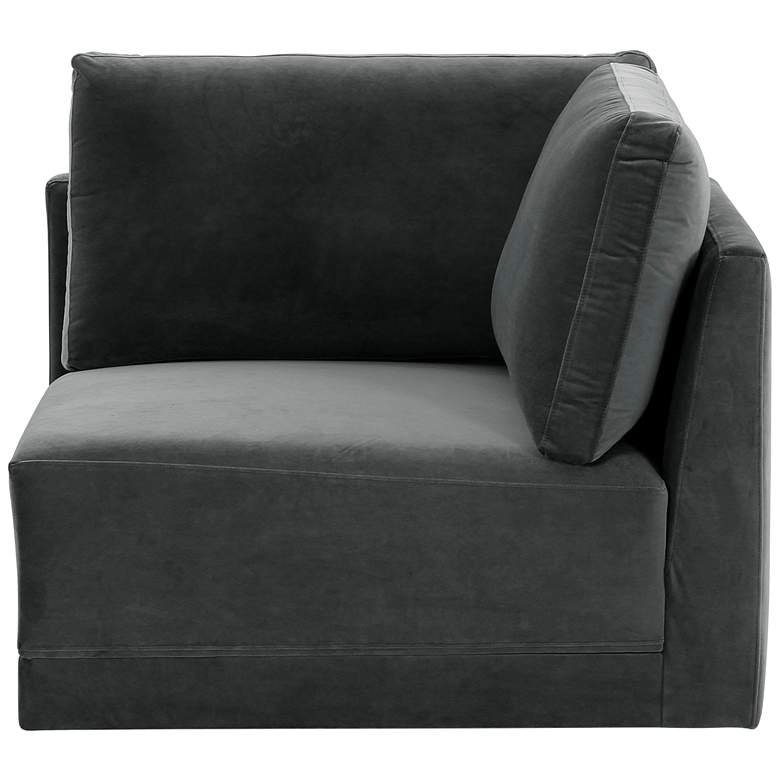 Image 3 Willow Modular Charcoal Velvet Fabric Corner Chair more views