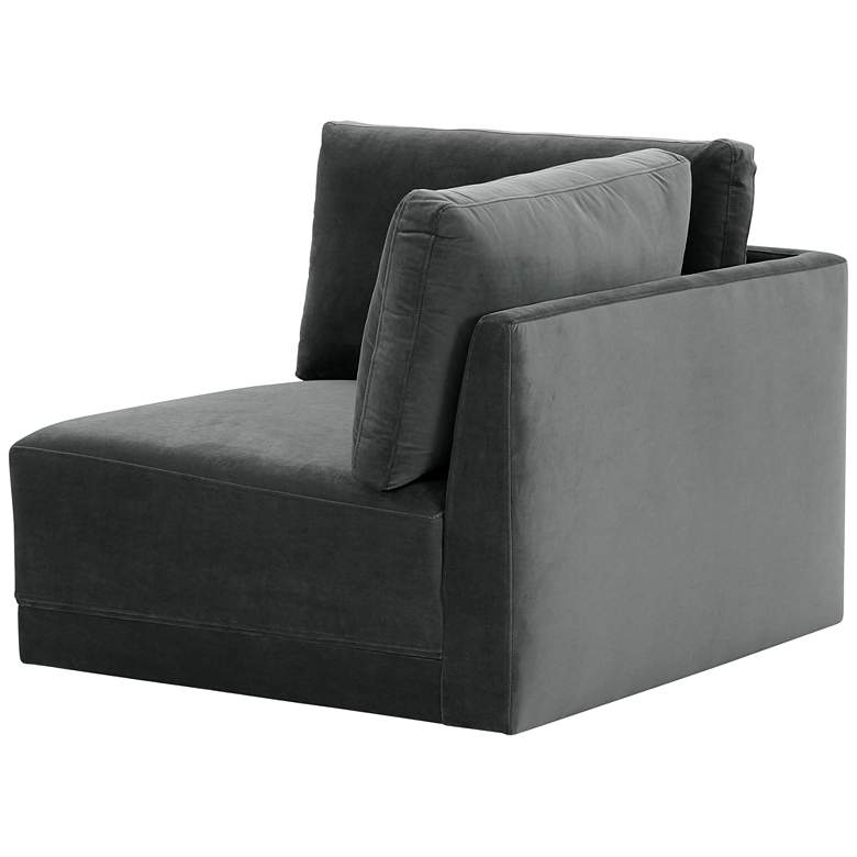 Image 4 Willow Modular Charcoal Velvet Fabric Corner Chair more views