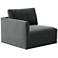 Willow Modular Charcoal Velvet Fabric LAF Corner Chair