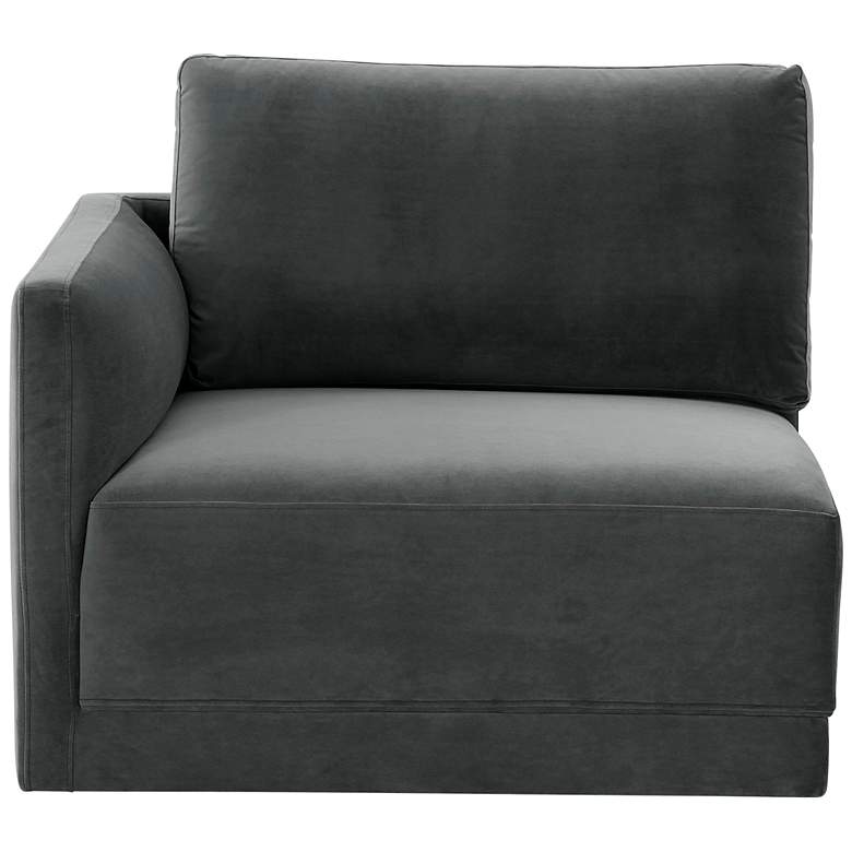 Image 2 Willow Modular Charcoal Velvet Fabric LAF Corner Chair more views