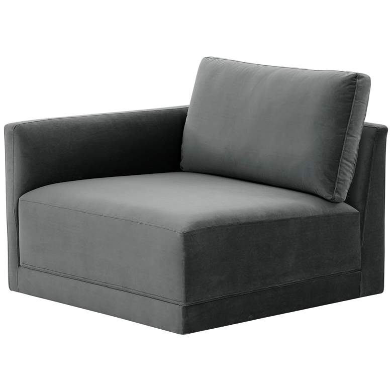 Image 3 Willow Modular Charcoal Velvet Fabric LAF Corner Chair more views