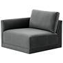 Willow Modular Charcoal Velvet Fabric LAF Corner Chair
