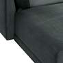 Willow Modular Charcoal Velvet Fabric LAF Sectional in scene