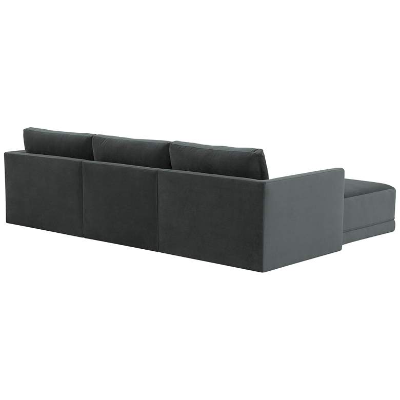 Image 5 Willow Modular Charcoal Velvet Fabric Sectional more views