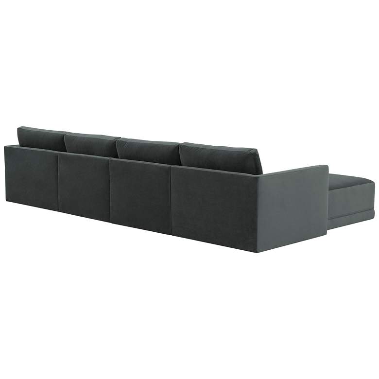 Image 5 Willow Modular Charcoal Velvet Fabric U-sectional more views