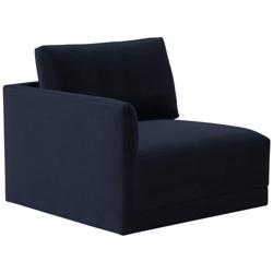 Willow Modular Navy Velvet Fabric LAF Corner Chair