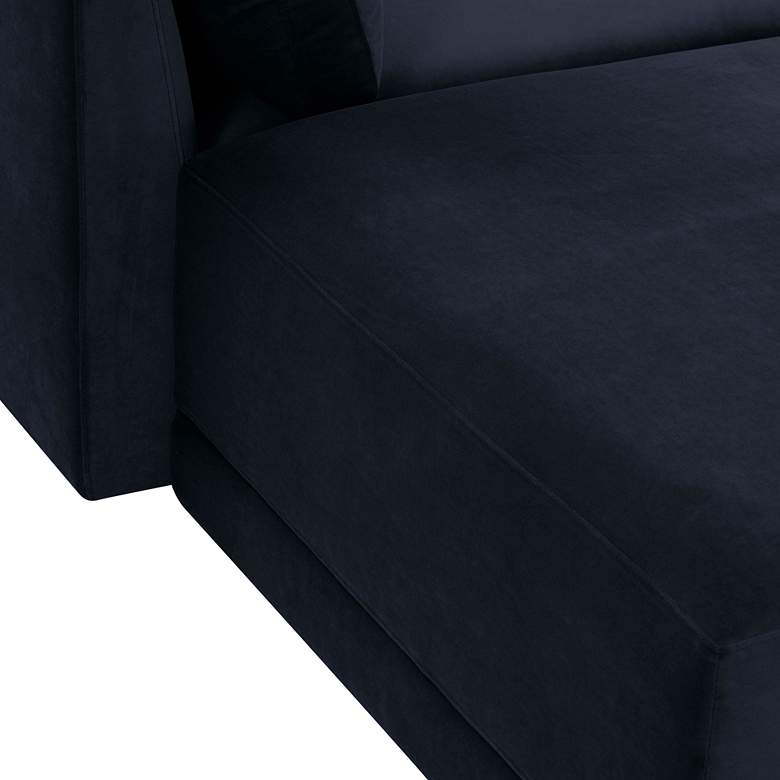 Image 3 Willow Modular Navy Velvet Fabric LAF Sectional more views