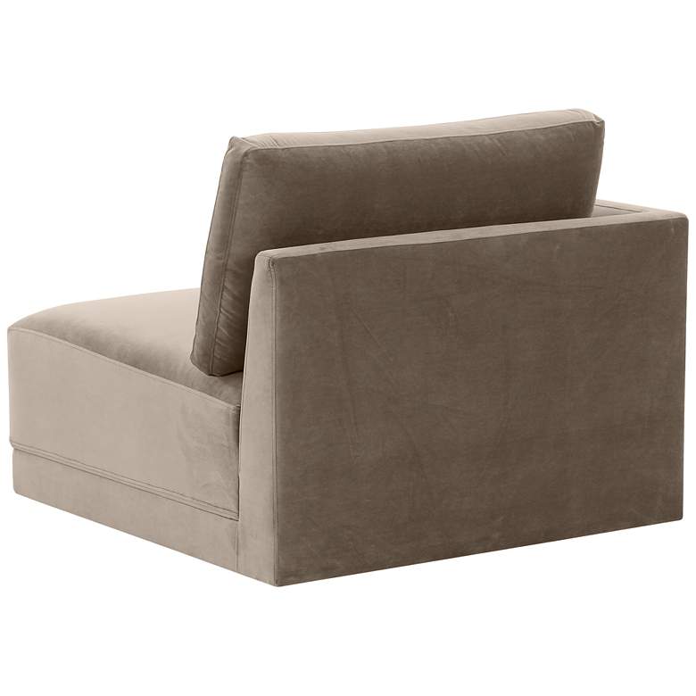 Image 4 Willow Modular Taupe Velvet Fabric LAF Corner Chair more views