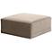 Willow Modular Taupe Velvet Fabric Ottoman