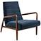 Willow Navy Channel Tufted Arm Chair