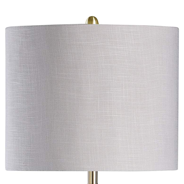 Image 2 Willow Round Clear Glass Table Lamp with Satin Brass Base more views