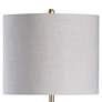 Willow Round Clear Glass Table Lamp with Satin Brass Base
