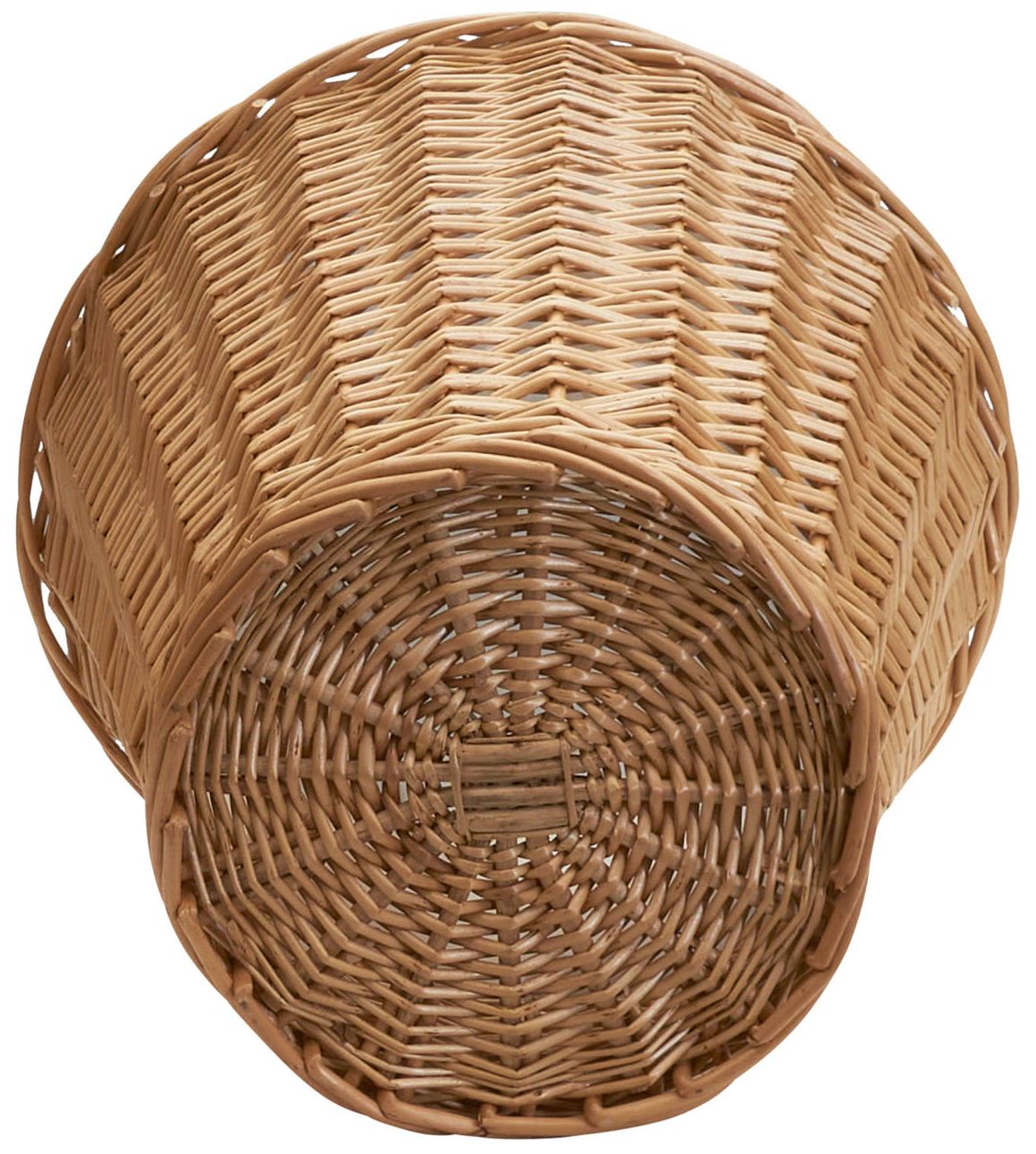 Image 4 Willow Wicker Waste Basket, Medium, Handwoven with Built-In Plastic Liner more views