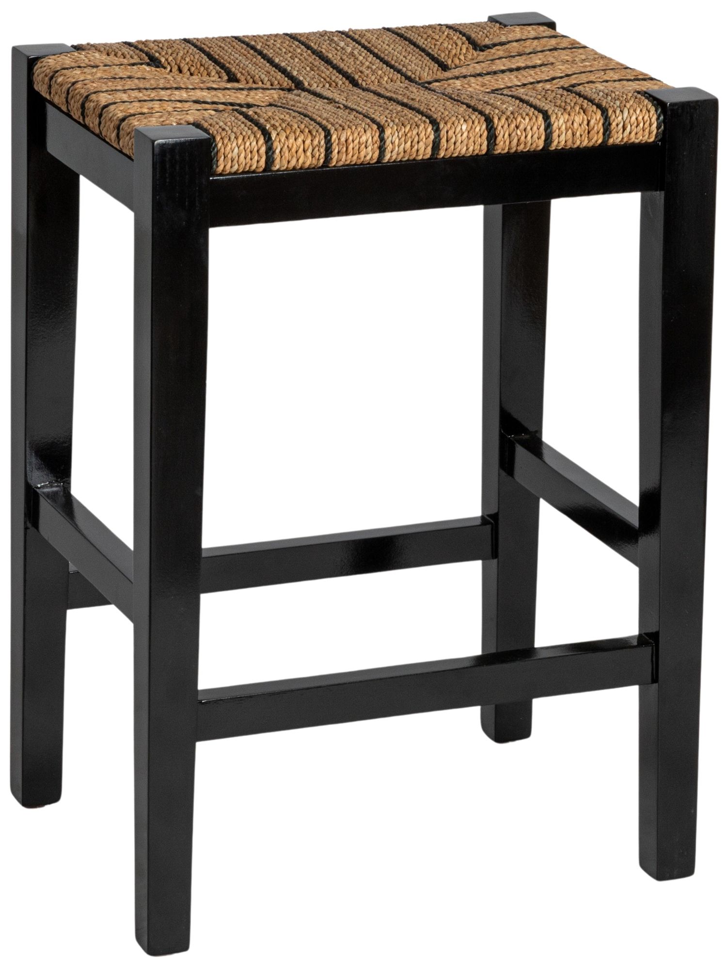 Willowbrook 25 1/4" Black Mahogany Wood Counter Stool