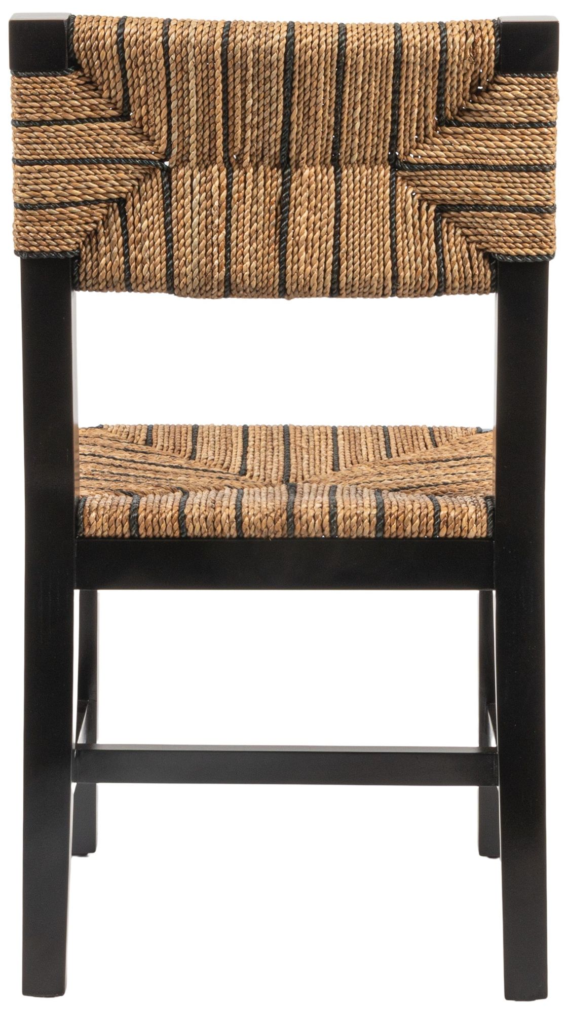 Image 6 Willowbrook Solid Wood and Rope Dining Chair, Black Set of 2 more views